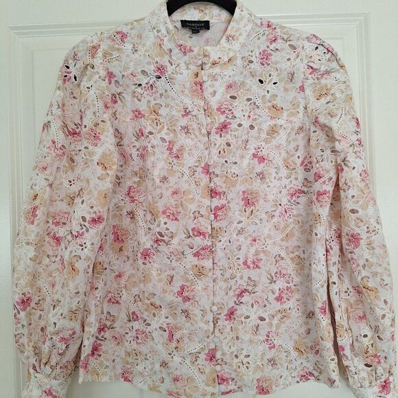 Bardot Hendry Floral Embroidered Eyelet Top size M - Picture 1 of 6